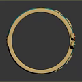 Elegant Turquoise Gold Bracelet With Sun Motifs And Red Orange Accents