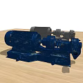 Industrial Equipment Mechanical Pumps in Blue and Gray with Rotary Components and Stable Base