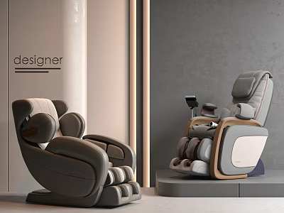 Modern Massage Chairs With Designer Ergonomic Design And Stylish Reclining Comfort 3d model