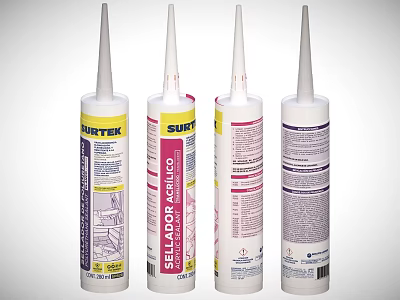 Industrial Equipment SURTEK Self Leveling Caulking Sealant Bottles for Industrial Applications 3d model