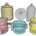 Colorful Ceramic Storage Jars With Airtight Lids And Assorted Designs