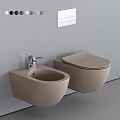 Toilet wash basin bathroom bathroom wash basin faucet toilet smart toilet home simple 3d model