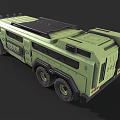 Green Six Wheel Rugged Off Road Utility Vehicle With Roof Rack