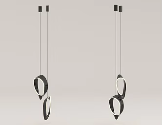 Long chandelier strip 3d model