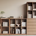 Modern bookcase 3d model