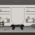 Modern Living Room Interior Design With Shelves Books Sofa Coffee Table And Rug