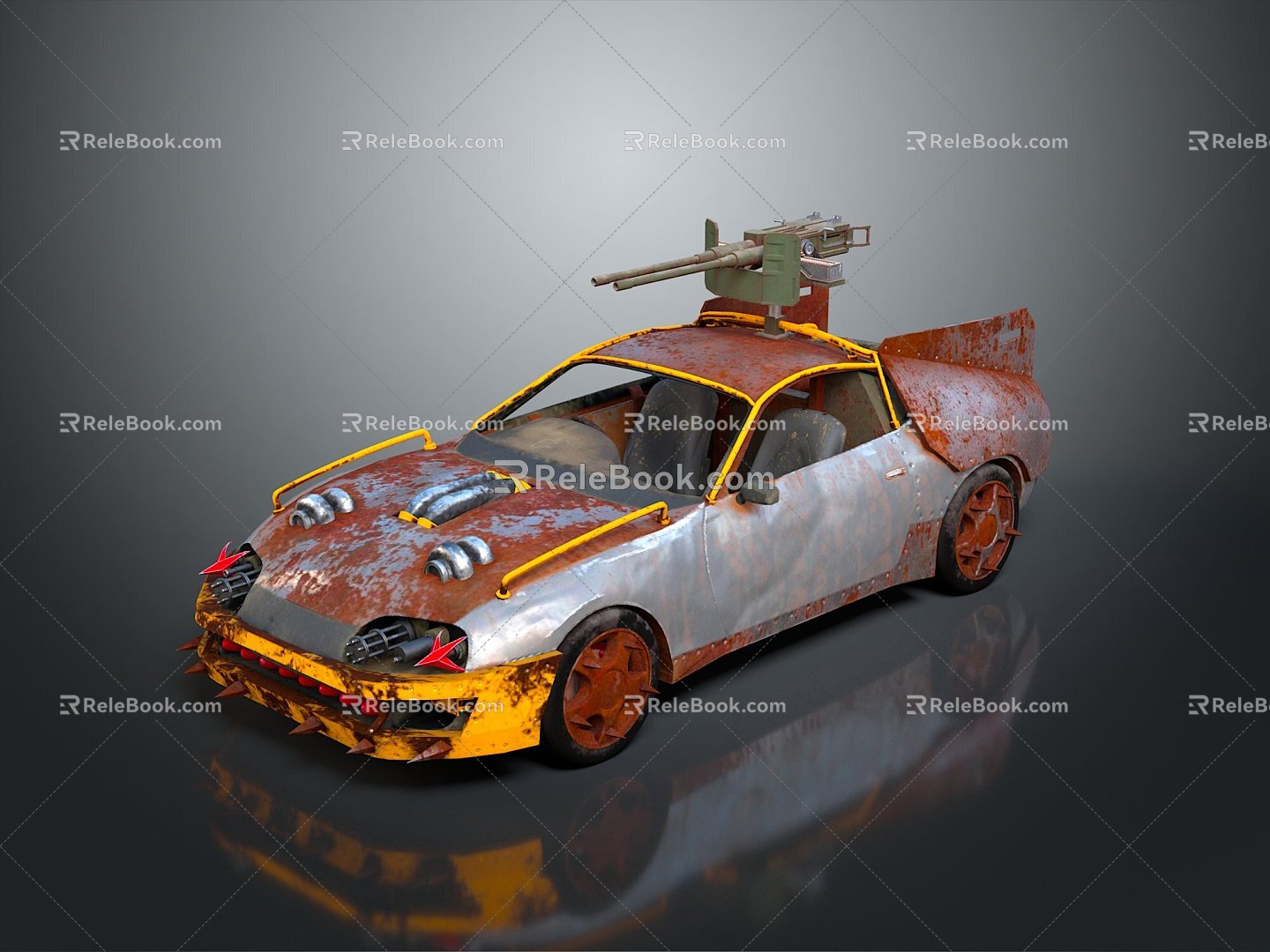 Self-made armed car modified car modified car chariot chariot doomsday car self-made car self-made car modified car 3d model