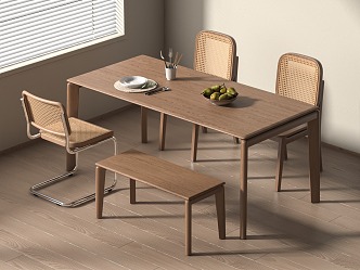 Dining table and chair combination 3d model