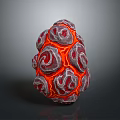 Guardian Role With Mythical Creature Egg Featuring Red Spiral And Glowing Orange Texture