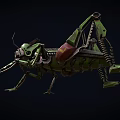 Mechanical grasshopper robot mechanical monster 3d model