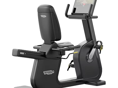 Modern Recumbent Exercise Bike With Comfortable Seat And Digital 3d model