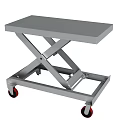 Gray Mobile Scissor Lift Table With Wheels For Industrial Work Platform 3d model