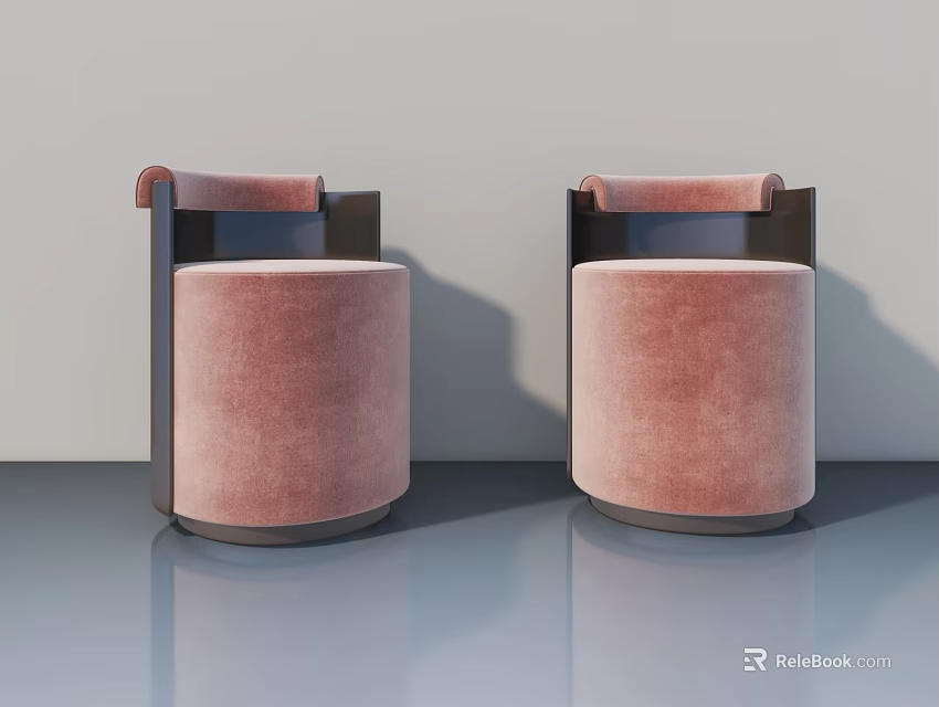 Modern Hinged Door Design With Smooth Surface And Classic Wooden Frame 3d model