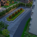 Modern Residential District Bird's Eye View Commercial Street District Small High-rise Residential Building Resettlement Community Multi-storey Residential 3d model