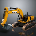 KOMATSU Yellow Heavy Duty Excavator With Mechanical Arm Large Bucket And Tracks