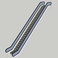 Modern Elevator Escalator for Shopping Mall 3d model