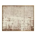 Abstract Brown And White Textured Artwork With Geometric Patterns Framed Design
