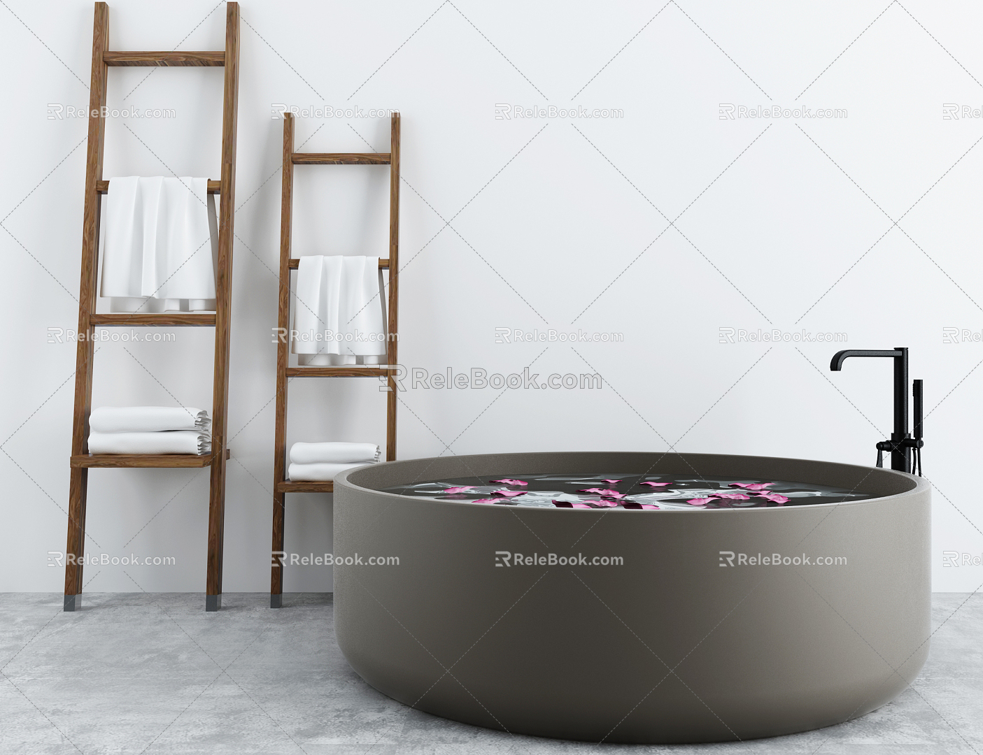 Modern Bathtub Hotel Guest House Bathtub 3d model