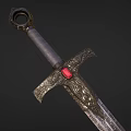 Big Sword of Courage Sword of Eternity Game Sword Tai Dao Cold Weapon Long Sword Low Face Number Low Model Simple Model Times Film and Television Level Super Realism 3d model