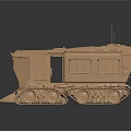 Golden 3D Rendered Tank Model With Modern Design And Metallic Tracks