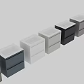 Sleek Modern White Bathroom Vanity With Ceramic Washbasin And Double Drawers