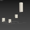 Modern Lighting Combination with Wall Lamps and Floor Lamps White Shades Black Frames