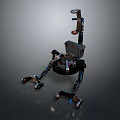 Mechanical Robotic Structure Featuring Multiple Legs Wheels Control Box And Bracket