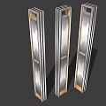 Modern Vertical Column Outdoor Lights With Metal And Wooden Accents For Illumination
