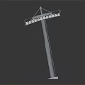 Electrical Equipment Metal Pole With Support Frame Multiple Pulleys And Base Structure