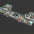 Cartoon Style Apartment Floor Plan Showing Multiple Rooms And Furniture Details