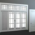 White Sliding Doors With Glass Panels For Modern Home Interior Design