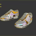 Colorful Modern Reflective Sneakers Design With Multicolored Laces And Transparent Soles