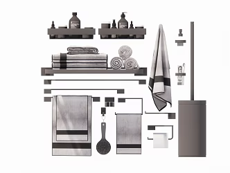 Bathroom accessories 3d model