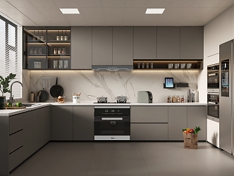 Light Luxury Kitchen 3d model