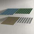 Blue Green Gold Silver Corrugated Metal Building Panels For Roof And Wall
