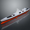 3D Model Of Warship Showcasing Modern Design