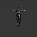 RPD Officer Game Movie Character 3D Model In Tactical Uniform With Arms Outstretched