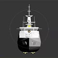 Modern Patrol Boat With White Hull Number 654 Radar Antenna And Sharp Bow Design