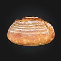 Artisan Handmade Bread With Golden Crust And Intricate Surface Pattern