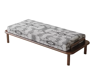New Chinese Style Bed End Stool Bench 3d model