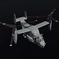 Modern Military Fighter Jet With Rotary Wings And Detailed Cockpit Design