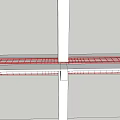 Red Steel Reinforcement Bars In Concrete Structural Building Framework