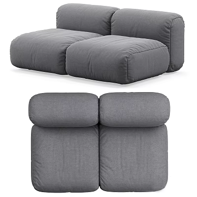 Pillows Gray Modern Soft Plush Design For Couch Sofa Decor 3d model