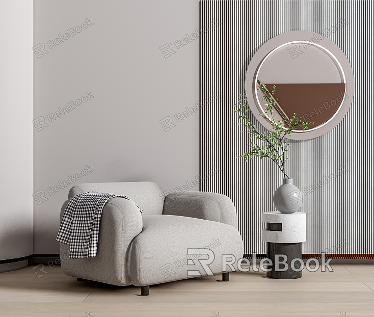 Modern Single Sofa Leisure Chair Corner Combination model