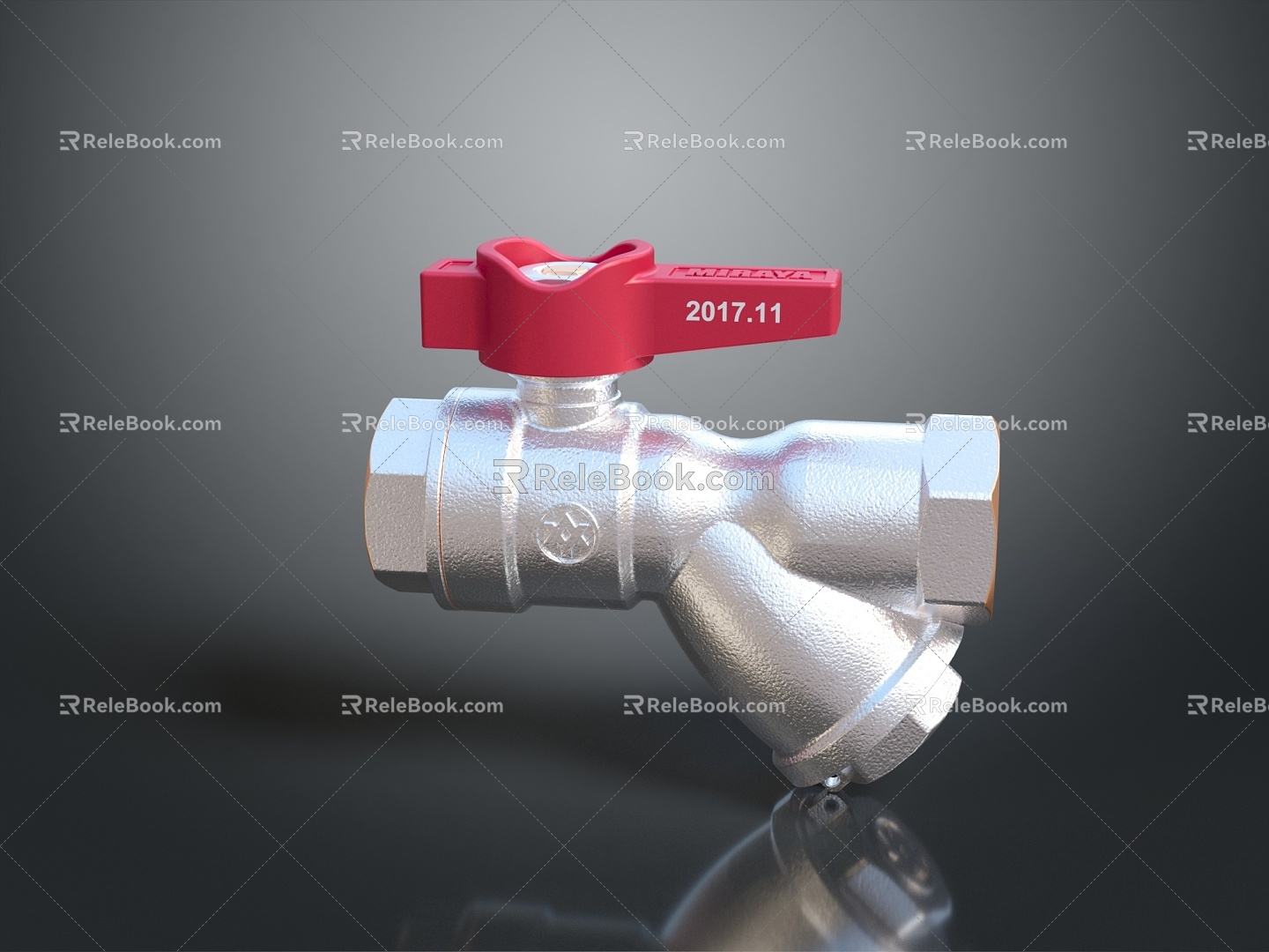 Pipe valve water pipe valve valve iron pipe valve valve pipe fitting flange tee joint pipe 3d model