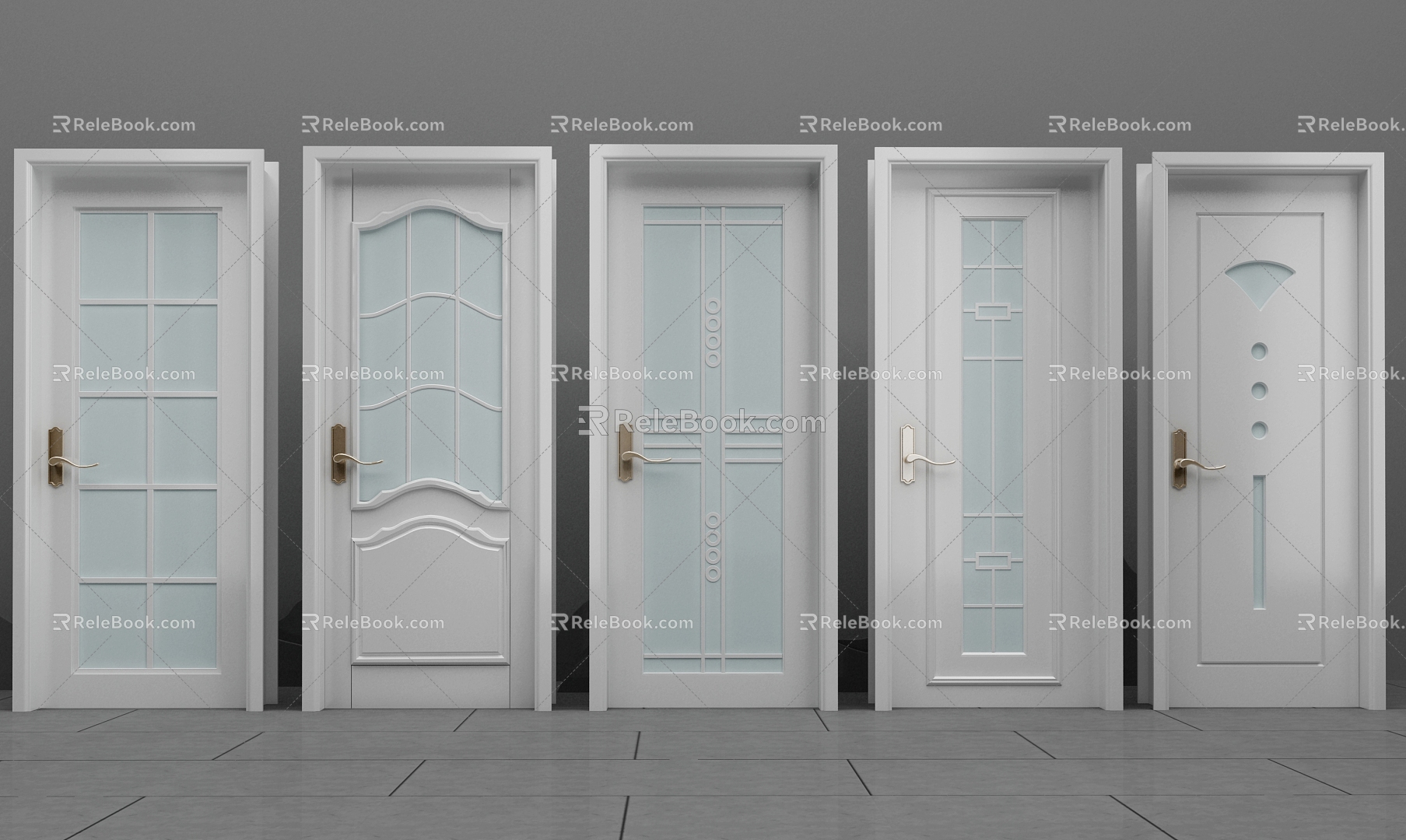 Set door assembly 3d model