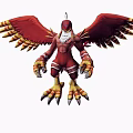 Digimon Garudamon Mythical Bird Character On Bridge