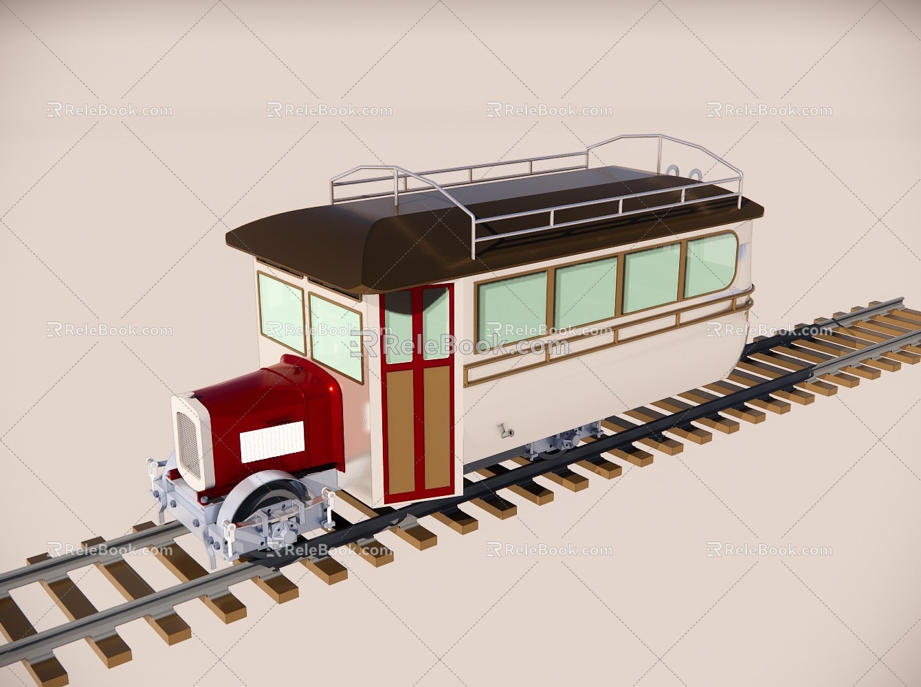 Irish Railcar No. 4 Steamed Car Railcar 3d model