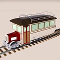 Irish Railcar No. 4 Steamed Car Railcar 3d model