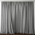 Modern Curtain Tulle Window Railing Covering 3d model